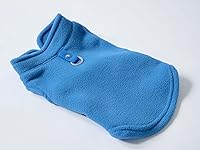 Vista 4 de JACKO & CO - Chaleco de forro polar para perro con anillo para correa - Abrigo suave, cálido y ligero para perros, cachorros y gatos pequeños y Azul