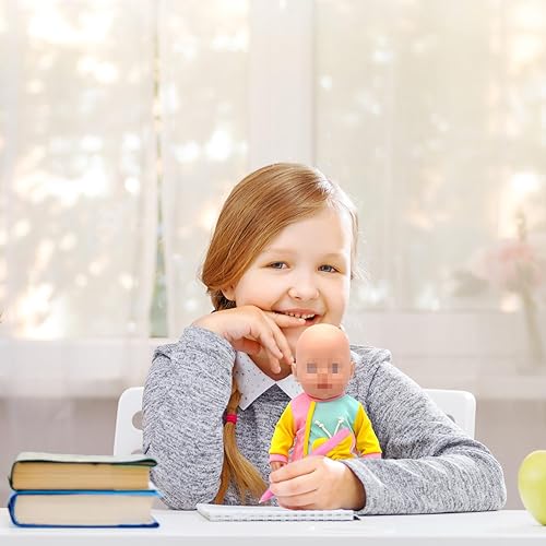Miniatura 14 de SOTOGO 5 juegos de ropa de muñeca de bebé, trajes con sombreros para muñecas recién nacidas de 14 a 17 pulgadas, ropa de muñecas americanas de 18
