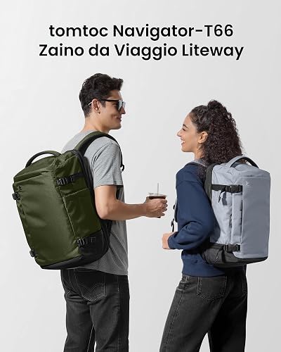 tomtoc Travel Backpack 40L, TSA Friendly Flight Approved Durable Travel Bag - 2
