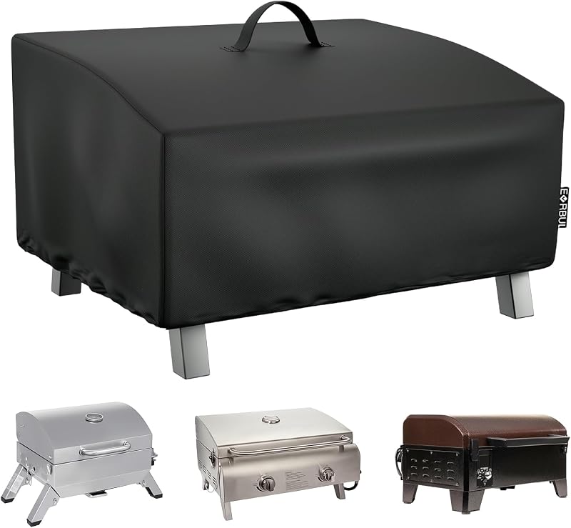 EVRBUL Portable Grill Cover Fit for Cuisinart CGG-306 2 Burner Gas Grill, 420D Tabletop Grill Cover Fit for Pit Boss 10697 75275 Fit for Royal Gourmet GT1001, 25" L x 19" W x 15" H