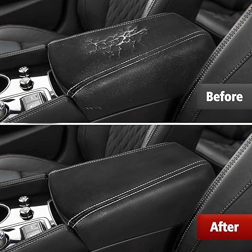 Miniatura 4 de KBH Funda de repuesto para reposabrazos de consola central para Nissan Maxima 2016-2023, tapicería de tapa de reposabrazos de automóvil, cuero de