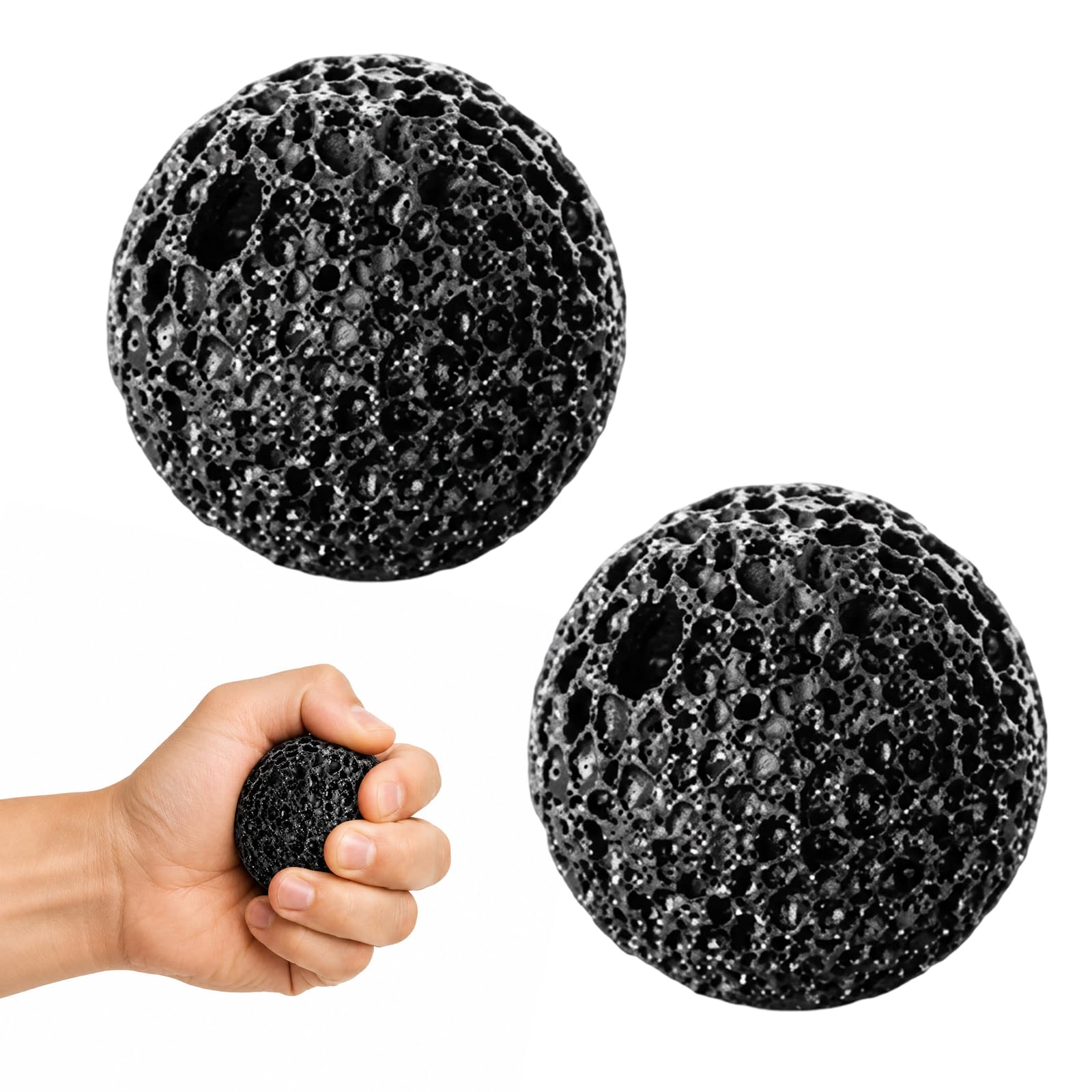 2PCS Callus Ball, Moon Ball Grip Trainer, Hand Strengthener with Anti-Sweat Feature， Hand Strengthener for Rock Climbing and Gym Fitness Training