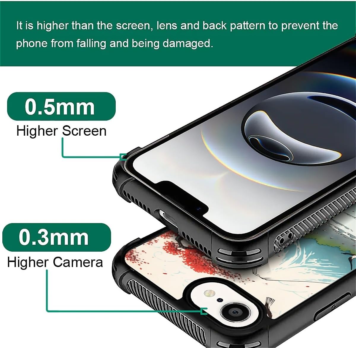 CARLOCA Compatible with iPhone 16e Case, Japan Mount Fuji Pattern for Girl Ultra Protection Shockproof Soft Silicone TPU Non-Slip Back image 5