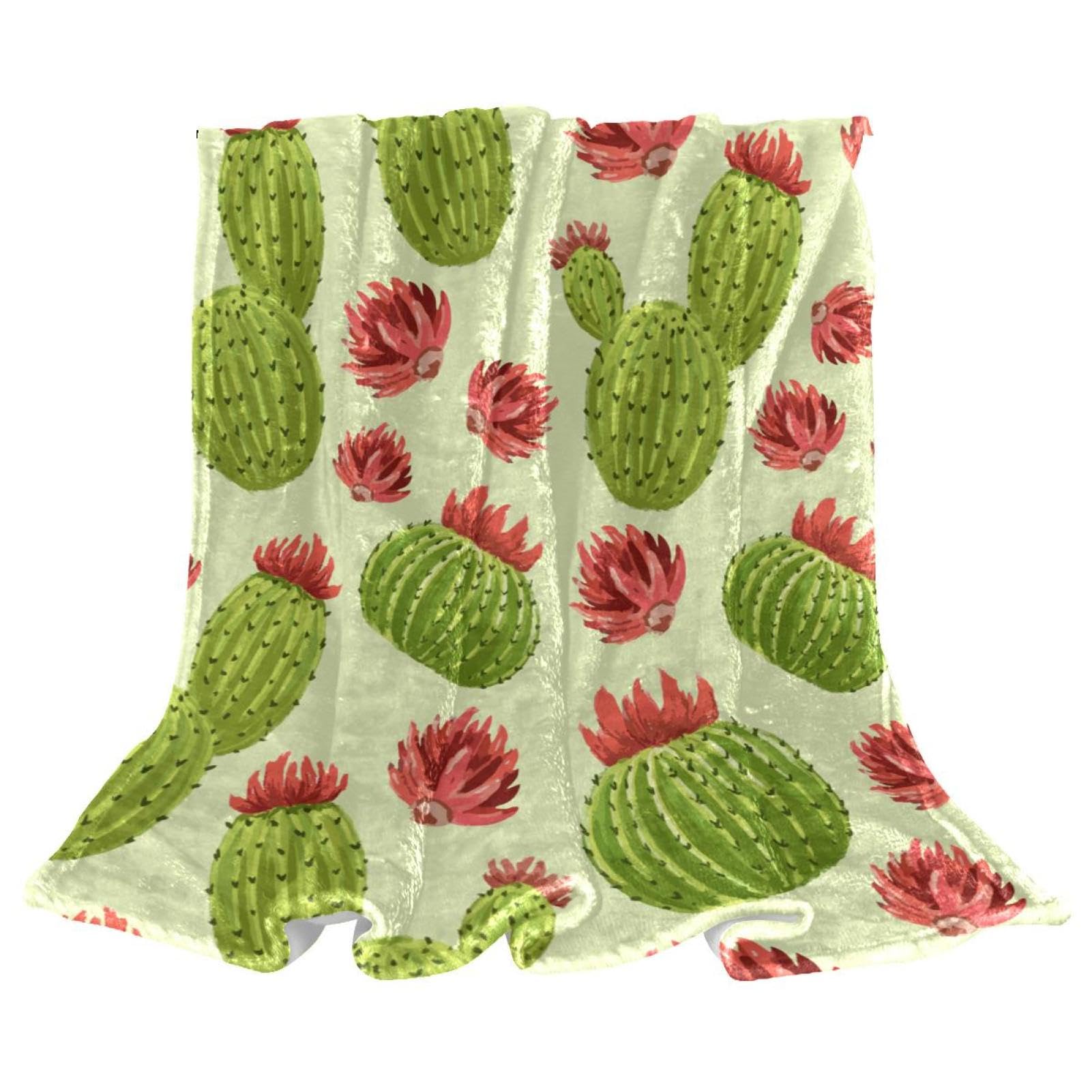 Couverture polaire vert cactus pour ne plus jamais avoir froid sur votre canapé