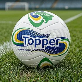 Bola de Futebol Campo Topper Slick Brasil Copa do Mundo 2026 PU Costurada N°5