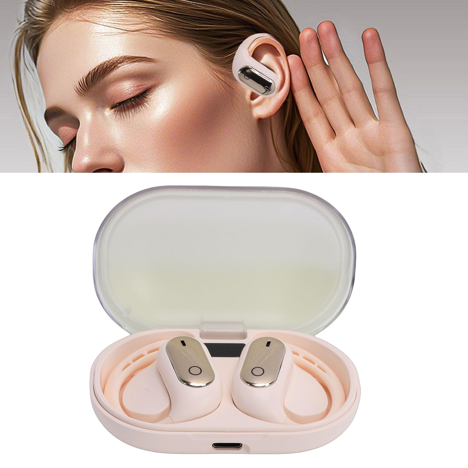 CHICIRIS Auricolari, Cuffie Wireless con Luce Notturna Ambientale Custodia di Ricarica Rotante Suono Bilanciato per Corsa, Allenamento, Palestra