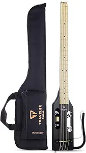 Traveler Guitar Ultra-Light Acoustic-Electric Bass Guitar (ULB BKGMP)