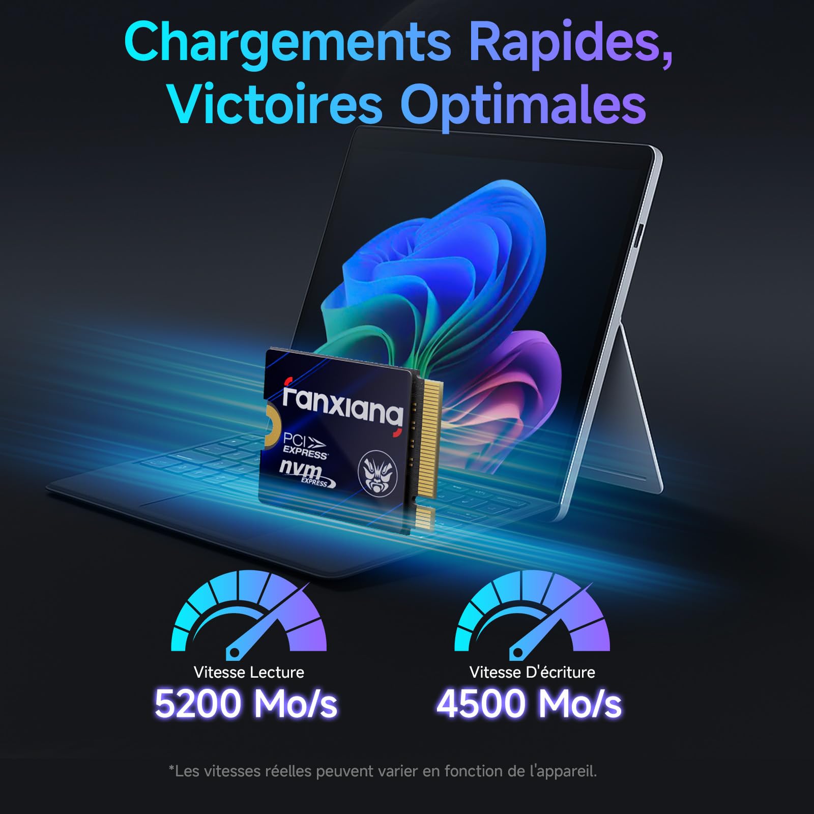 fanxiang S630 2To SSD M.2 2230, NVME M2 PCIe Gen4x4, Jusqu'à 5200Mo/s, pour Rog Ally, Steam Deck, Microsoft Surface Pro, Mini PC, Ultrabook - Disque Dur SSD Interne