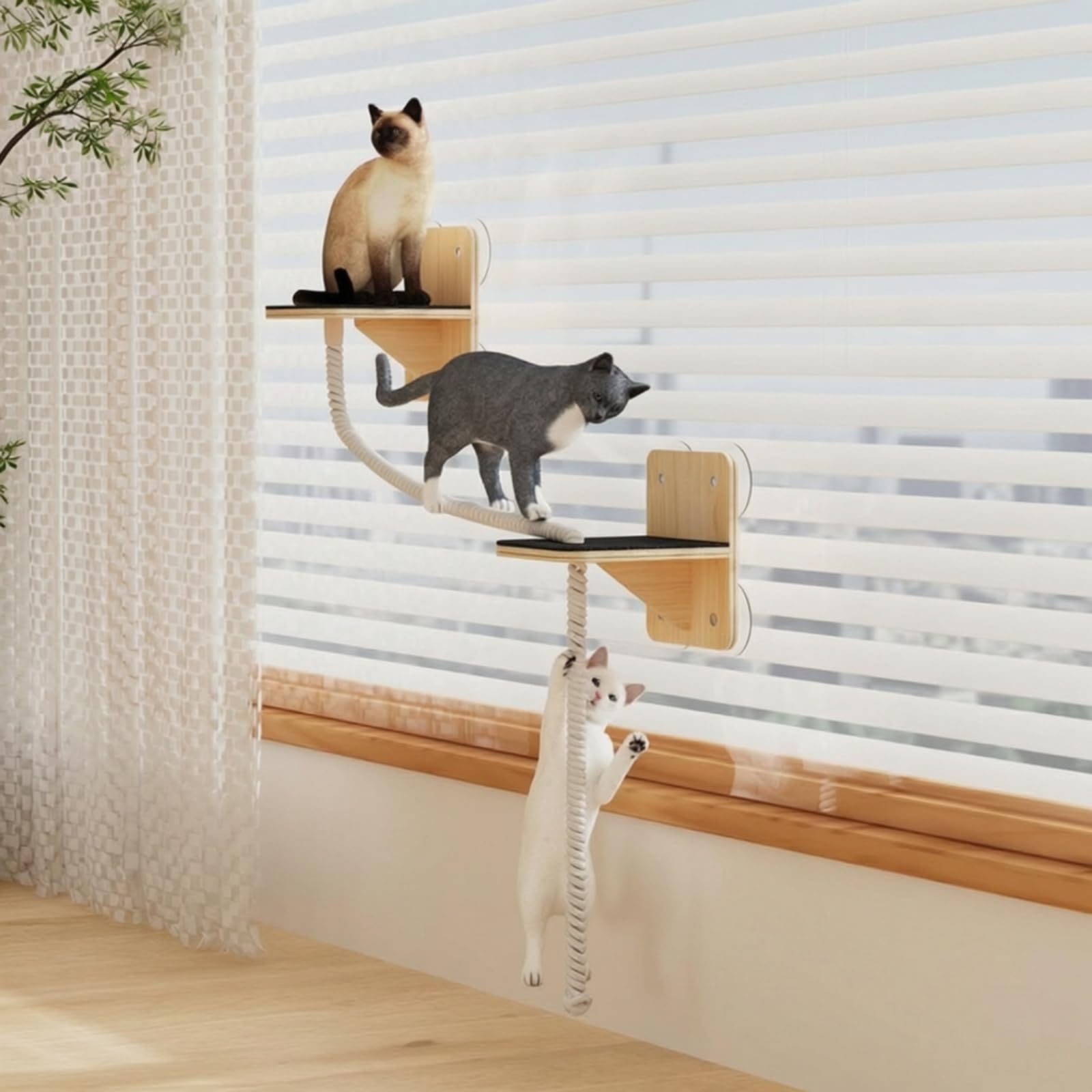 Percha para Gatos Suave Cuerda Colgante, Cuerda Algodón
