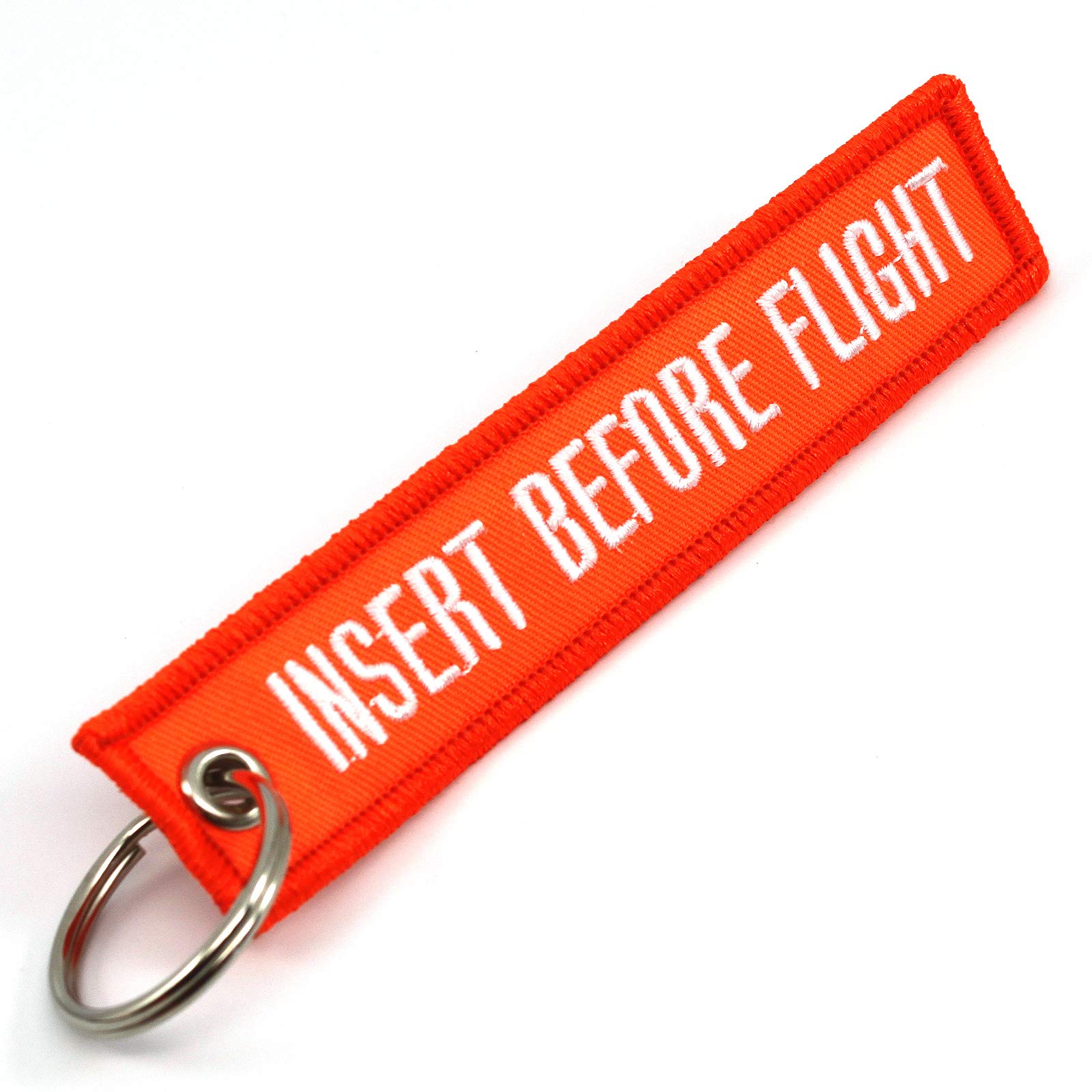 Rotary13B1Insert Before Flight Keychain - Neon Orange/White 1pc -