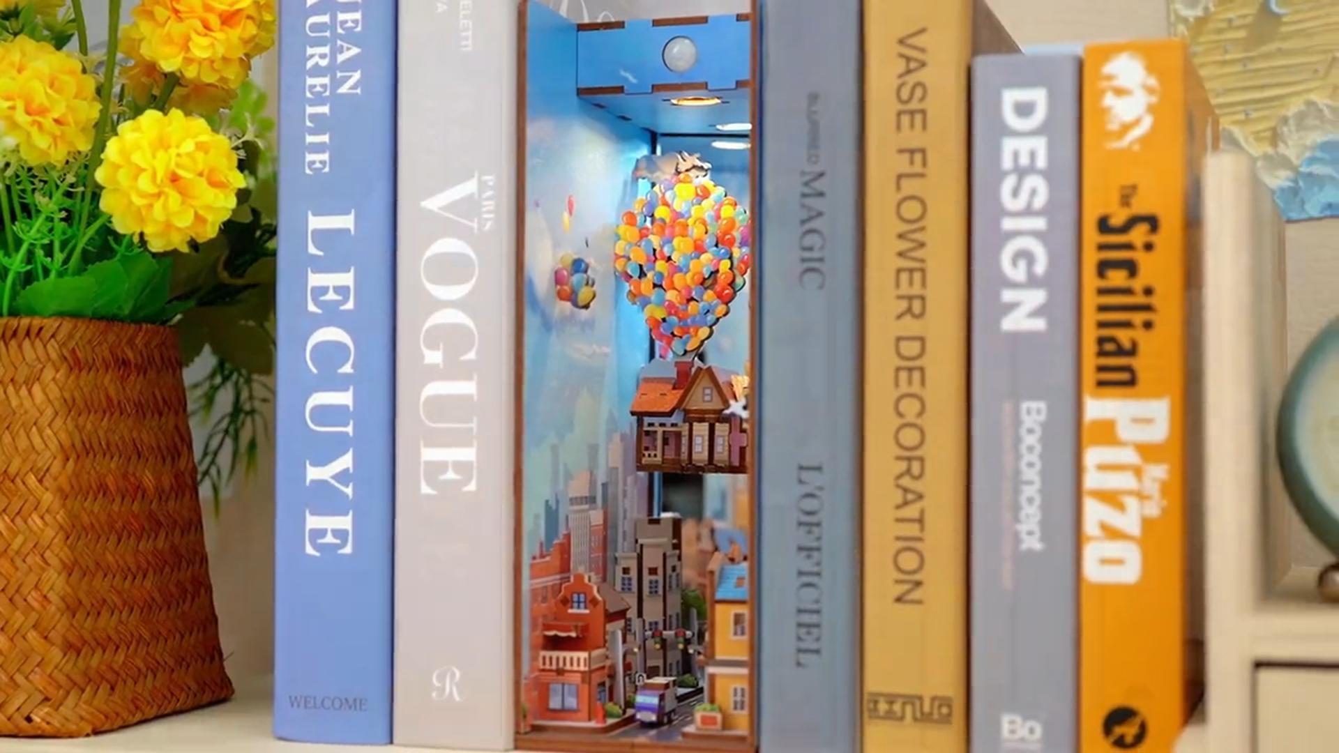 Amazon.com: Tonecheer DIY Book Nook Kit for Adults,3D Wooden