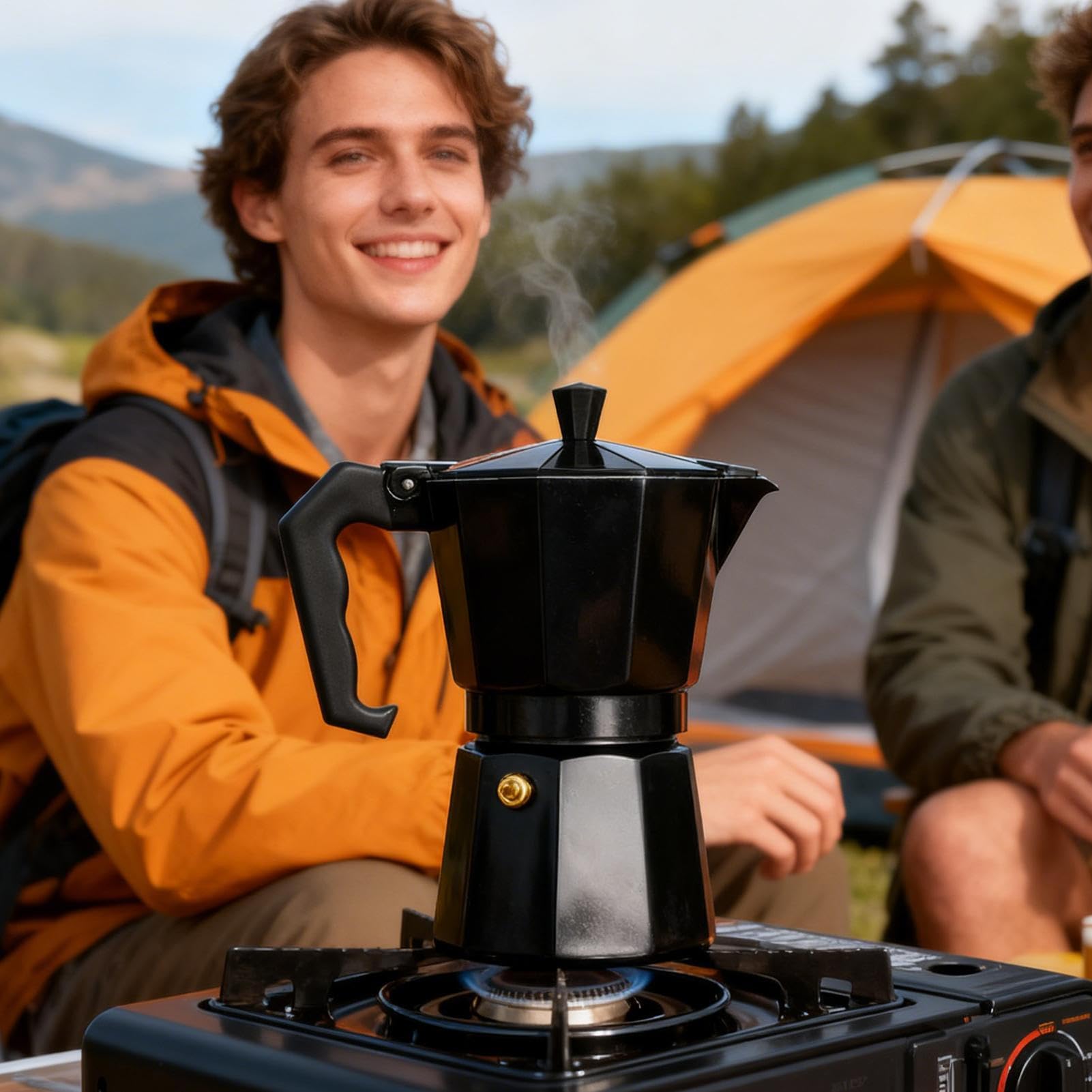 M-oka, caffettiera da 3/6/9 tazze, per piano cottura a induzione e gas, caffettiera tradizionale italiana per casa e campeggio, classica macchina per caffè espresso