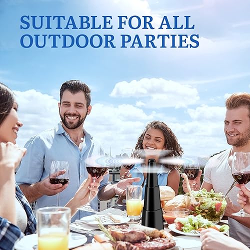 Miniatura 6 de Grete Gotye Paquete de 4 ventiladores de comida para mesas, ventilador de alimentos para interiores y exteriores, ventilador portátil alimentado por