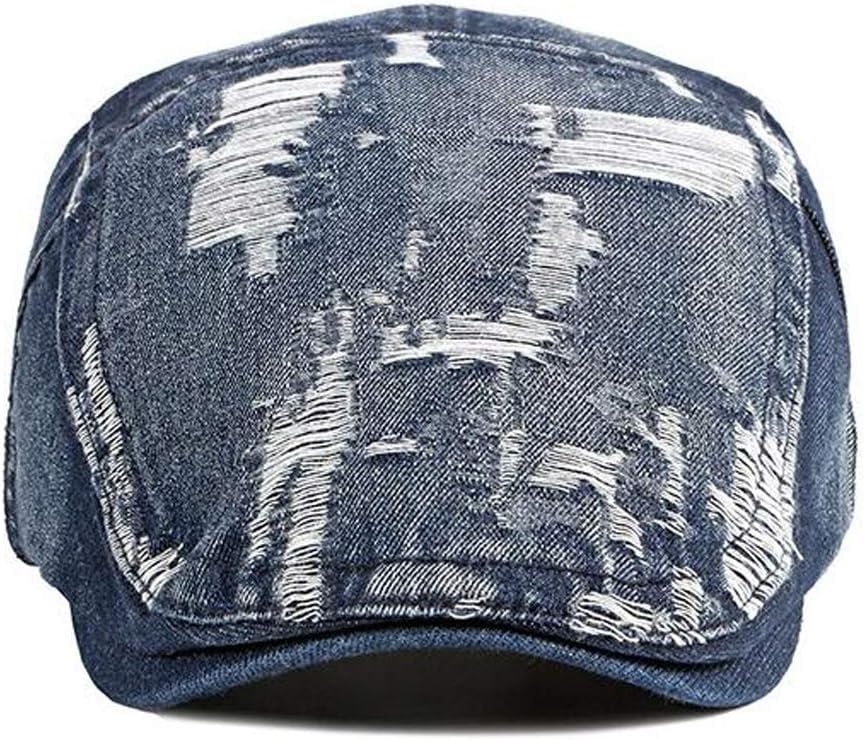 2 Pack Mens Denim Cotton Newsboy Cap Ivy Gatsby Driving Hunting Cabbie Hats - Image 2