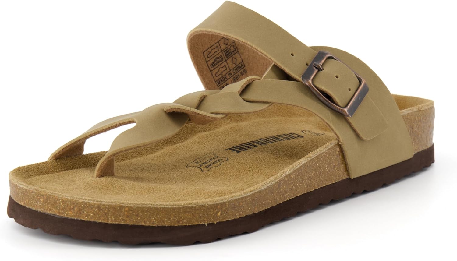 CUSHIONAIRE Women's Libby Cork footbed Sandal with +Comfort and Wide Widths Available, - Image 9