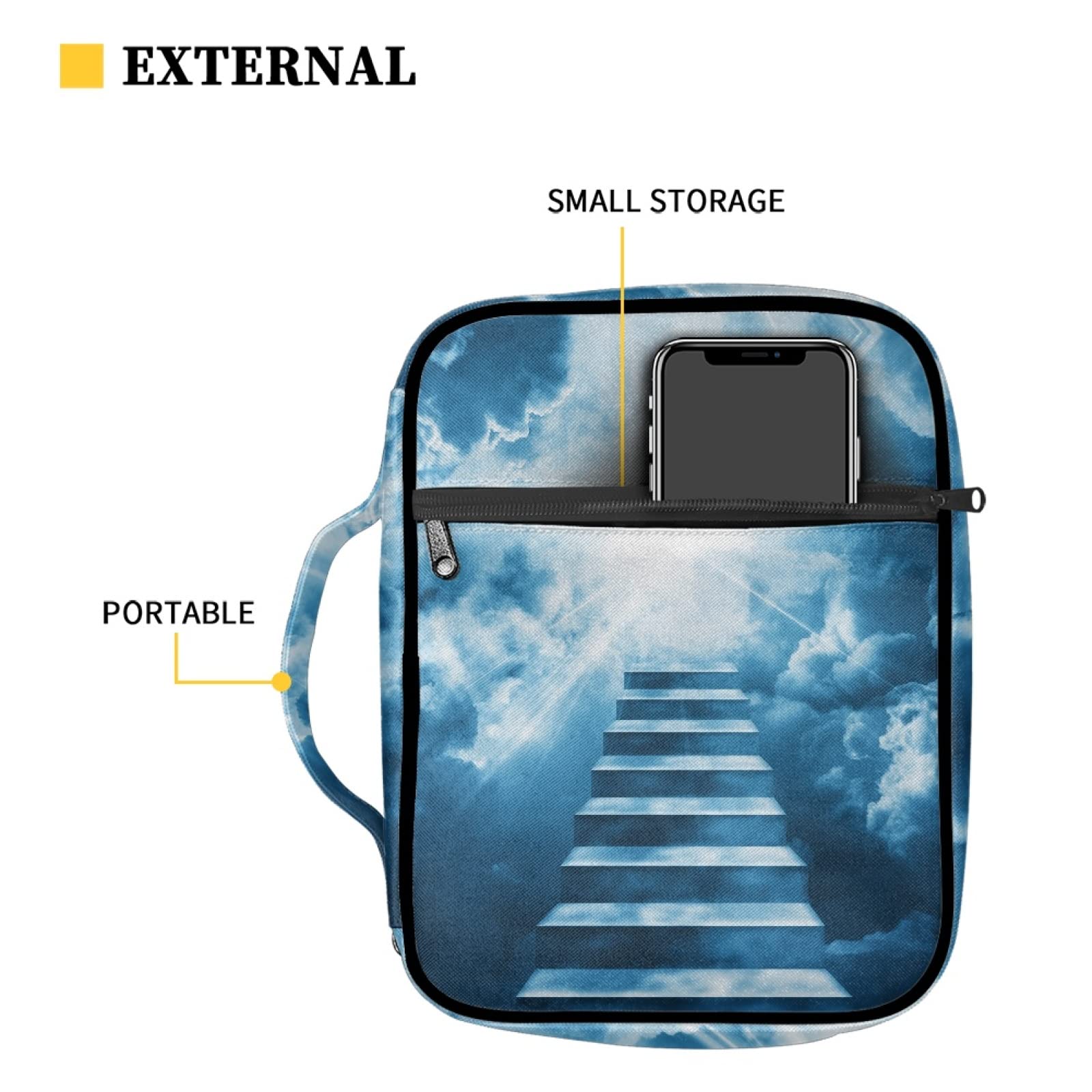 Dajingkj Funda de Biblia con cremallera para hombres y mujeres, grande, para libro de la Biblia, libro de la iglesia, bolsas con asa, Jefe del éxito, One size