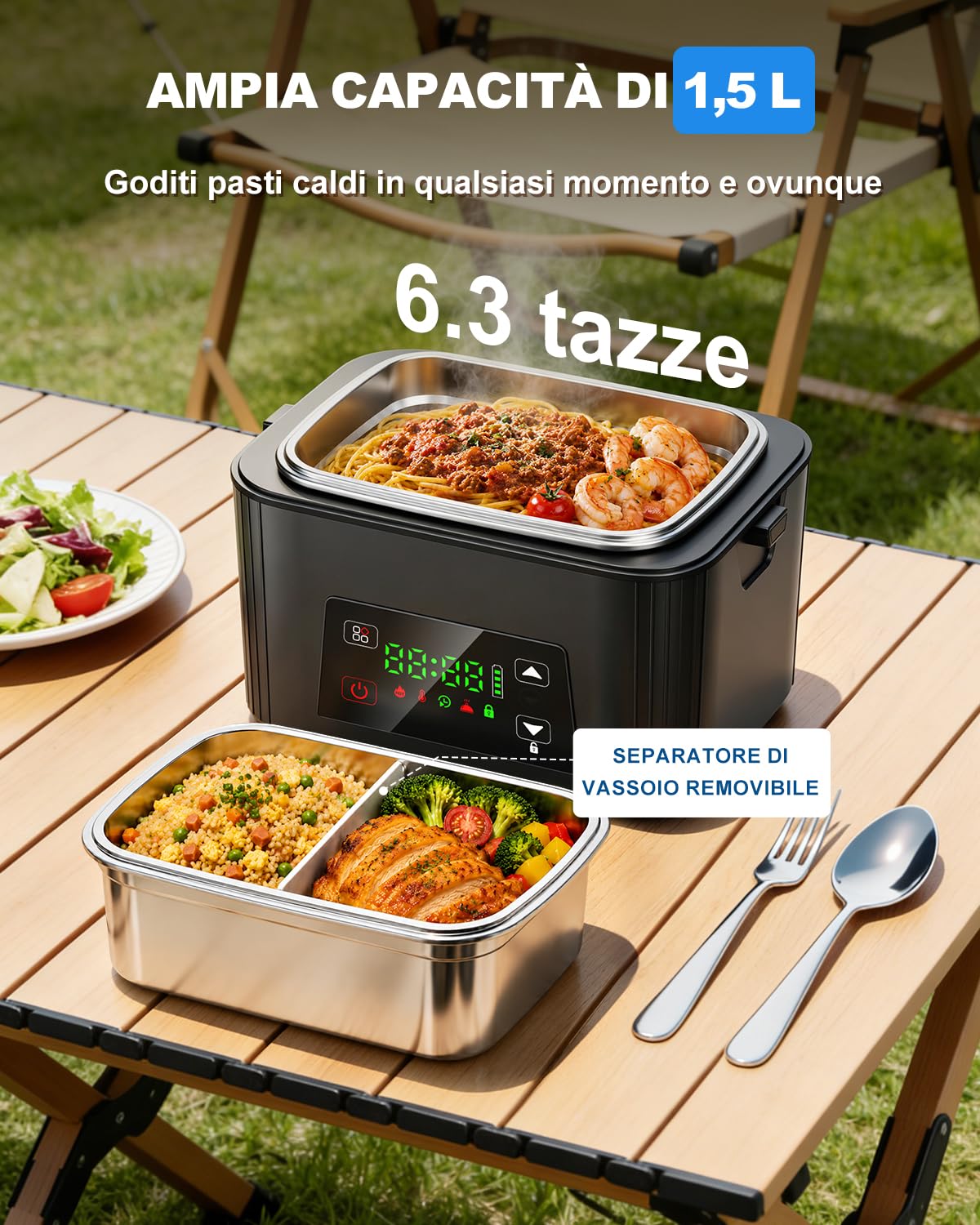 1.5L Scaldavivande Elettrico Portatile 100W