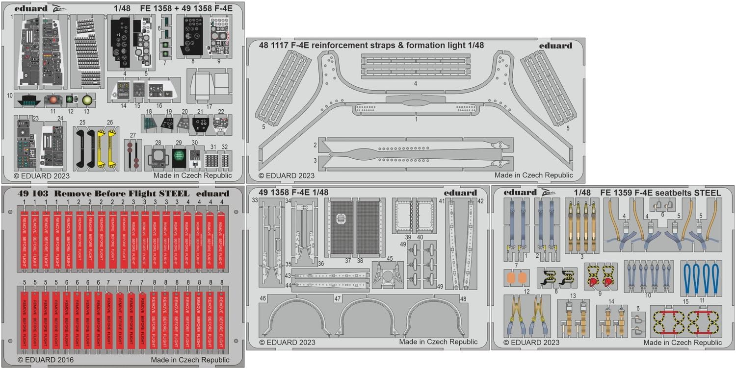 Eduard Sprue Brothers EDUBIG49382 Big ED F-4E Phantom II Super Detail Set (MNG kit), scala 1:48