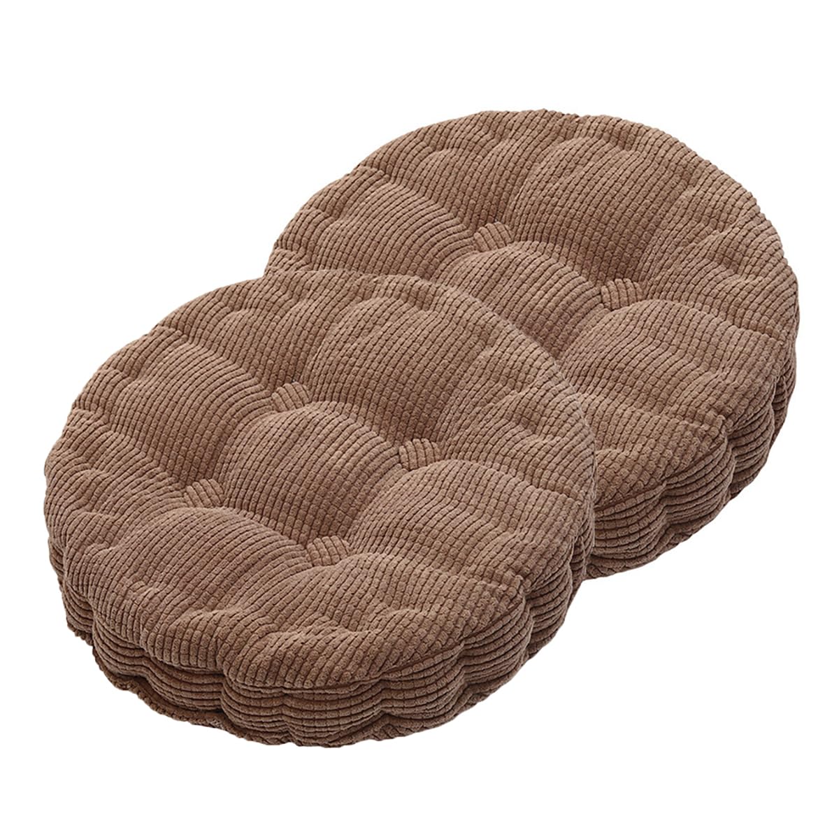 Shuiltad 2 Pcs Round Corduroy Chair Pads Sitting Cushions Soft Thick Chair Cushion Floor Pillow for Home Office School Restaurant Car 15.5
