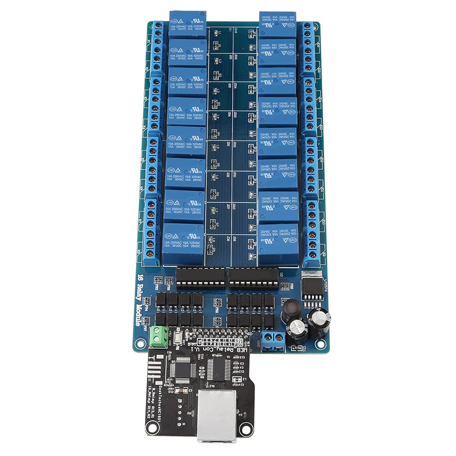 Ethernet Control Module, RJ45 LAN WAN Network WEB Server, 16-Channel ...