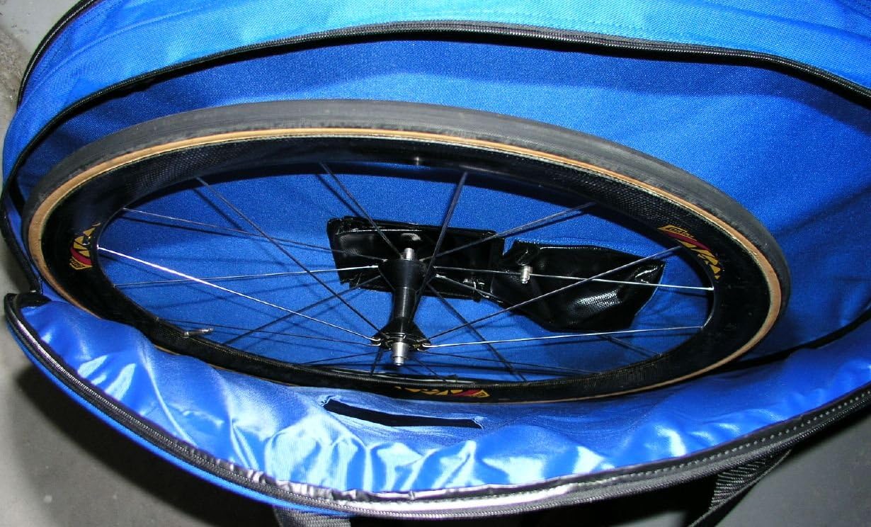 Dual Padded Wheel Bag for Airline travel, Bicycle Wheel Transport Case