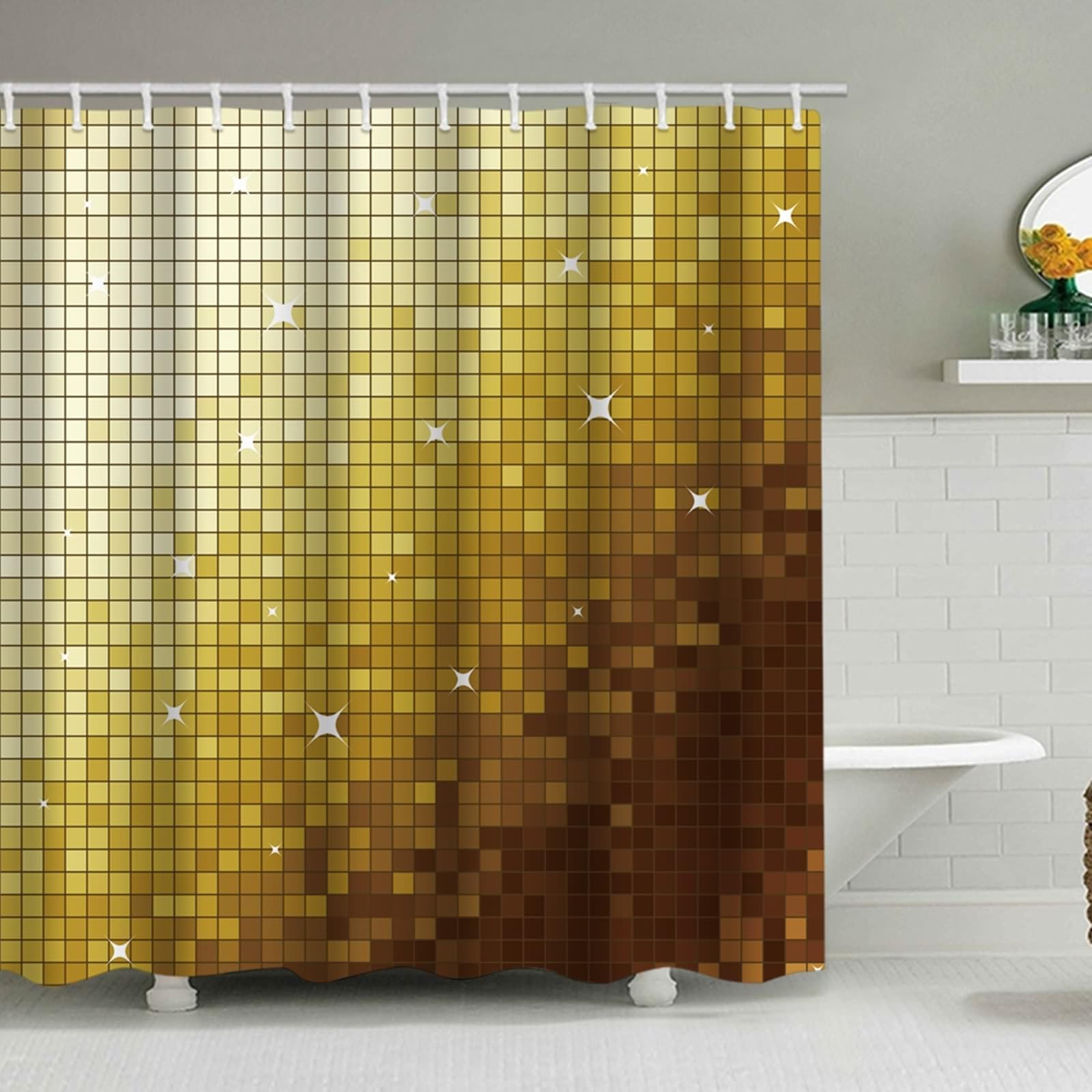 Rideau de douche polyester KnSam pour sublimer votre salle de bain