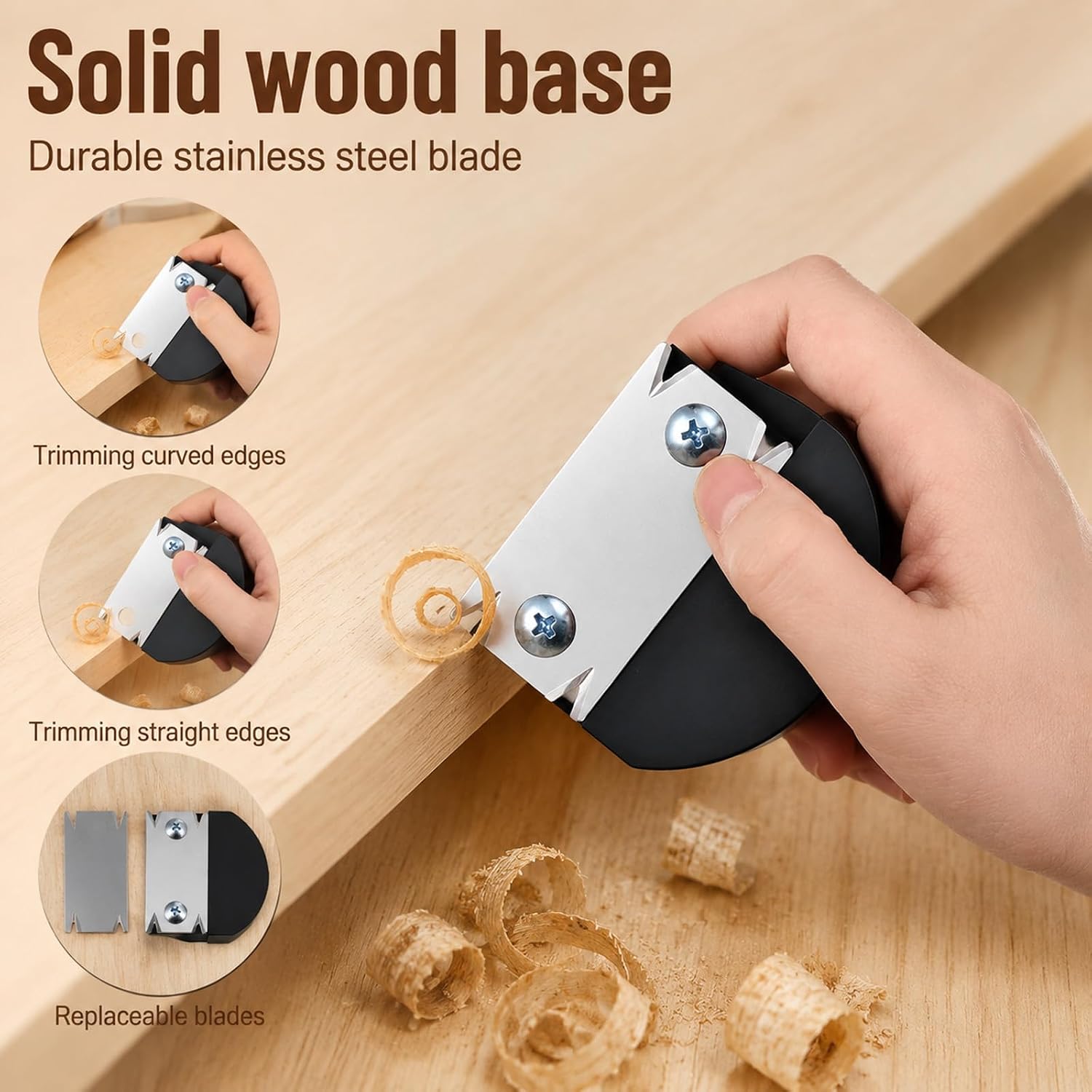 Wooden Edge Banding Trimmer with 4 Reversible Blade for Veneer PVC