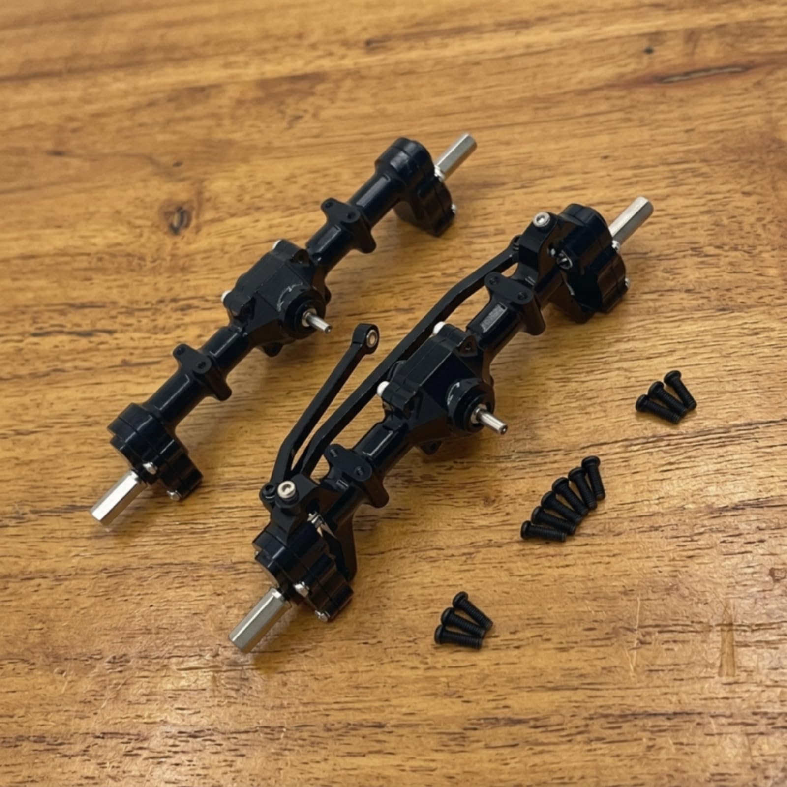 RC Achsen-Set mit Metallgetriebe CNC-Gefräst Metall-Achsensatz Vollmetall RC-Achsensatz für Modellbau-Werkstatt, Rot