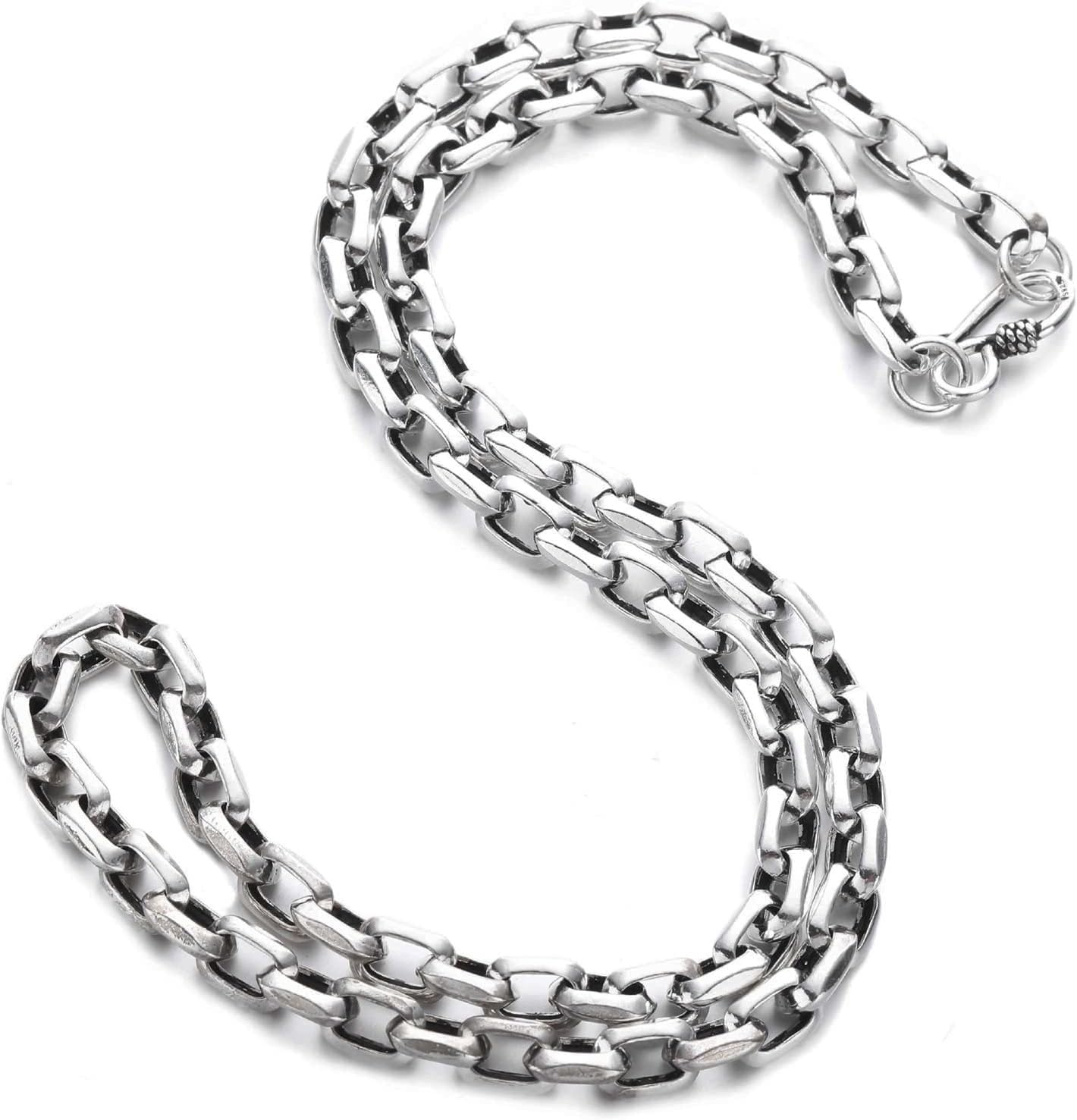 silver chain for men combo necklace for men platinum chains for men neck chain for men chain for boys mens chain Stainless steel stylish long chains Locket Pendant golden chain fashion M404