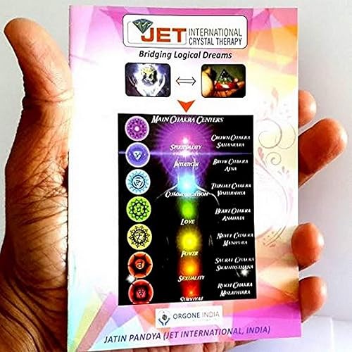 Miniatura 9 de Jet Energized Amethyst Spinning Merkaba Pendulum Tallado Curación Reiki A+ Jet International Booklet La imagen es solo una referencia