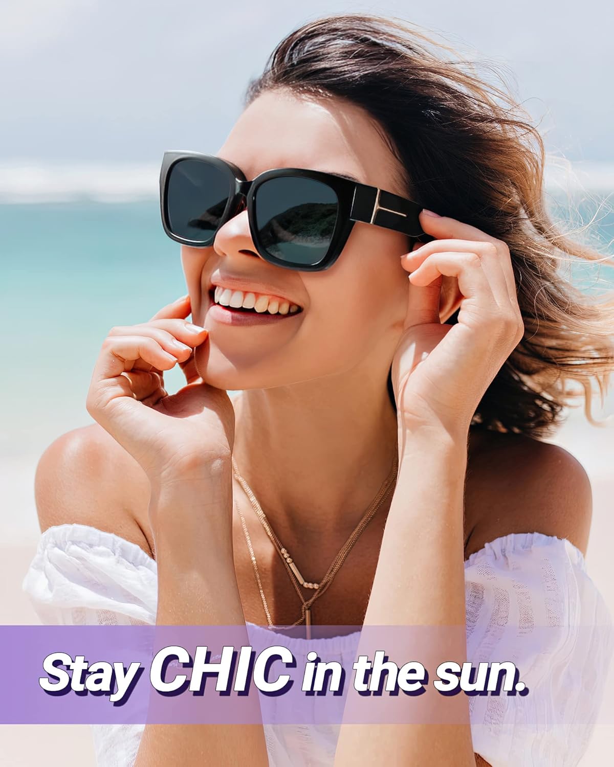 Myiaur Fit Over Glasses Sunglasses for Women, Trendy Oversized Polarized Wear Over Sun Glasses with UV400 Protection（2 Pack） - Image 2