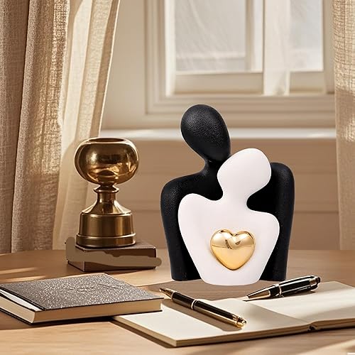 Miniatura 9 de Decoración para el Hogar para Parejas, Mini Estatua de Cerámica en Pareja para Estante de Tv, Decoración de Dormitorio Estatua de Amor en Pareja
