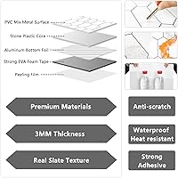 Vista 3 de Vamos Tile Azulejo Hexagonal Largo Despegar y Pegar para Salpicadero - 10 Hojas de Azulejos Adhesivos para Salpicadero de Cocina y Baño 12.4 x 12