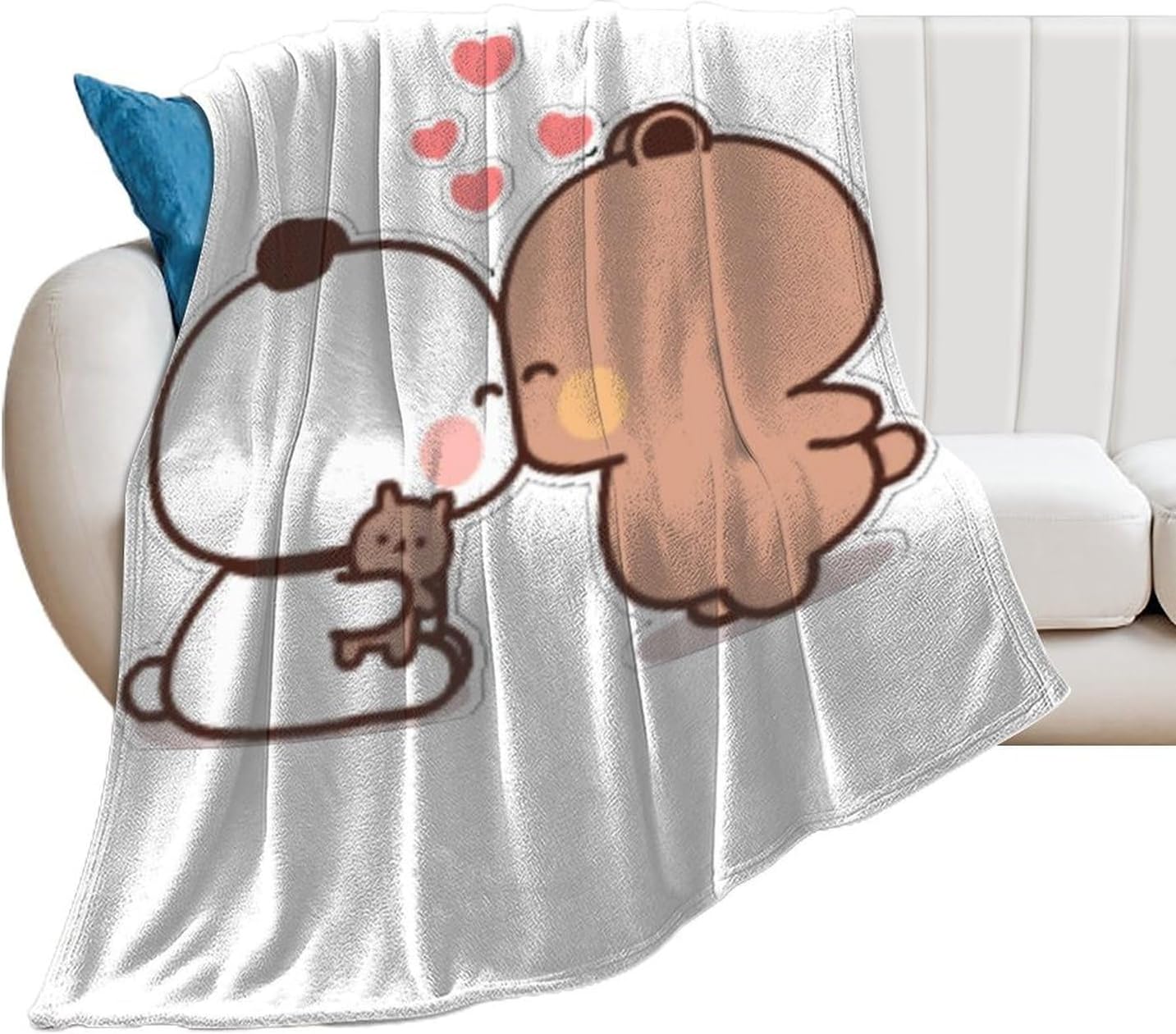 Panda Bear Du Du Cute Style, Fleece Blanket Ultra-Soft Cozy Flannel Plush Sofa Blankets Bed Throw Blankets Couch Chair Living Room Blanket Air Conditioning Cool Blankets, 40x50 inch