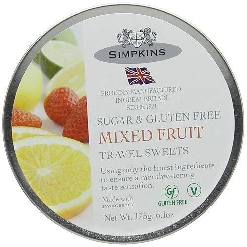 Simpkins 3 dulces de viaje de frutas mixtas sin azúcar y gluten