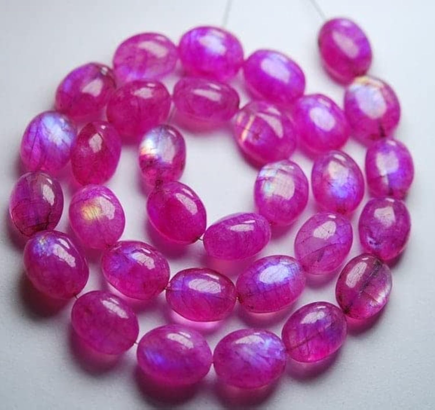 Pierre de lune naturelle ovale 7mm pour bijoux bohèmes