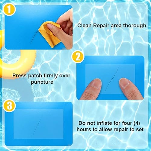 Miniatura 3 de Kit de reparación de parches de piscina de vinilo autoadhesivo de 30 piezas, parches de piscina para kit de piscina inflable, kit de reparación de