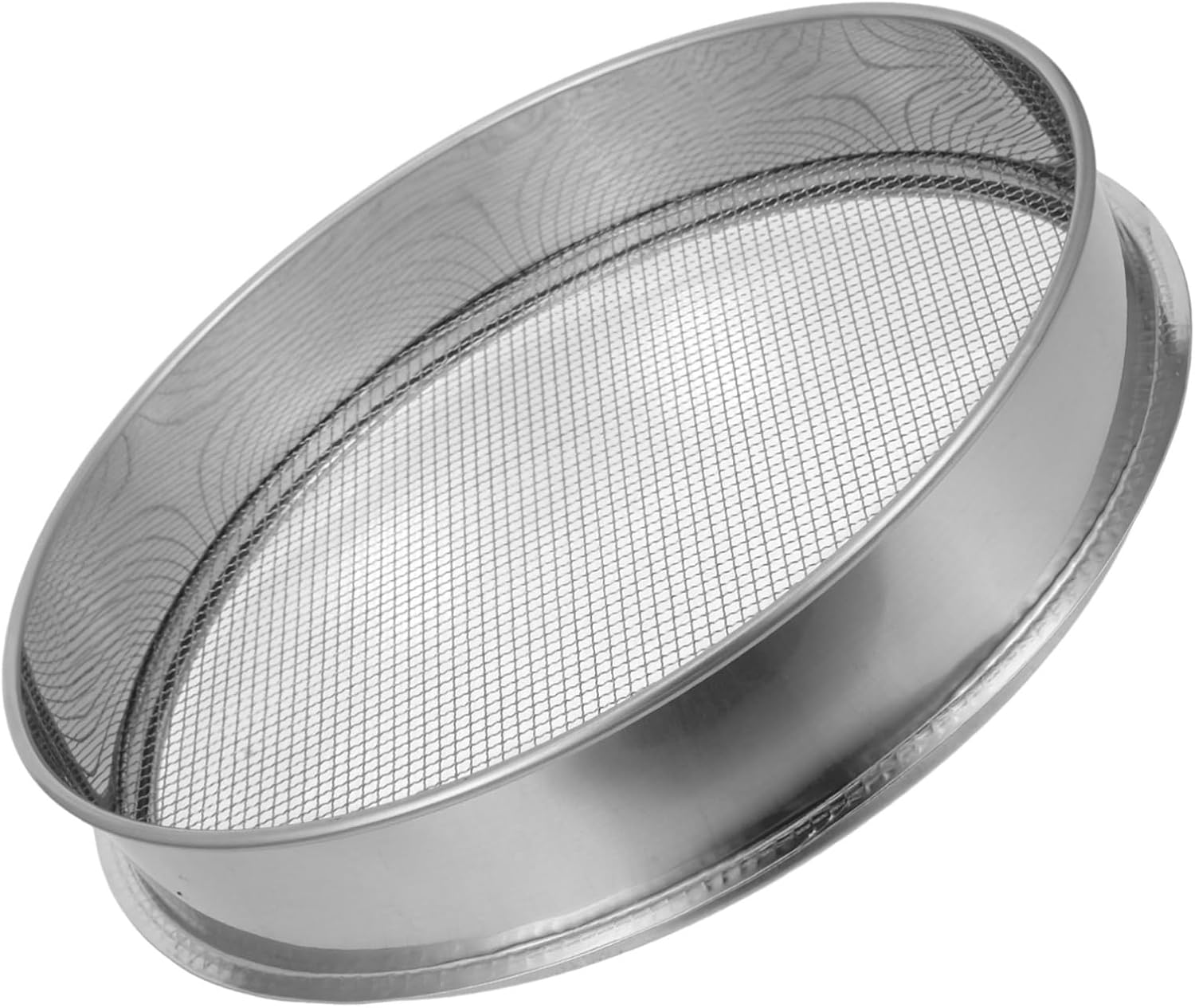 Toyvian Garden Soil Sifter Stainless Steel Mesh Sieve for Efficient Sifting of Soil Rocks and Compost Construction for Gardening and Lab Use