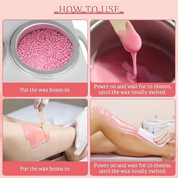 Double Wax Warmer for Painless Hair Removal, Professional Beauty Salon Wax Heater Pot for Women Men Domestic with Adjustable Temperature Set