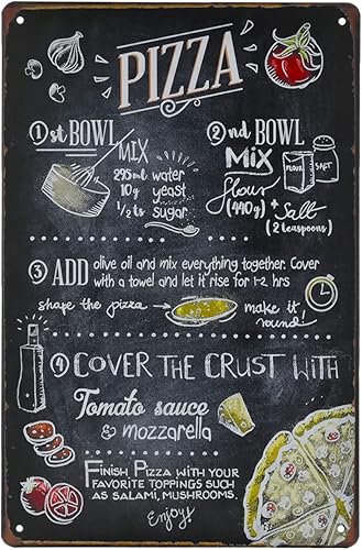 Cartel de metal retro de comida rápida para cocina, panadería, cafetería, restaurante disponible en Yaxa Colombia