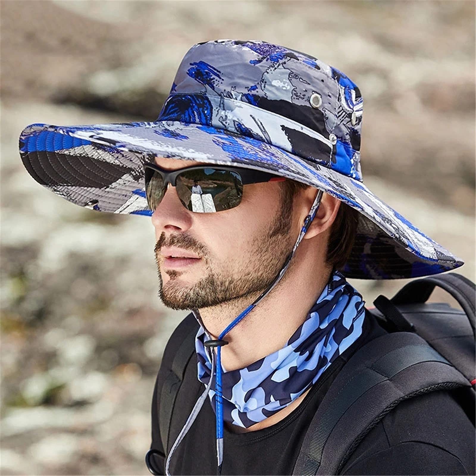Sombrero de Pesca Sombreros de Cubo Hombres Verano UVA Sombrero Pesca protección Senderismo al Aire Libre para Sombreado al Aire Libre