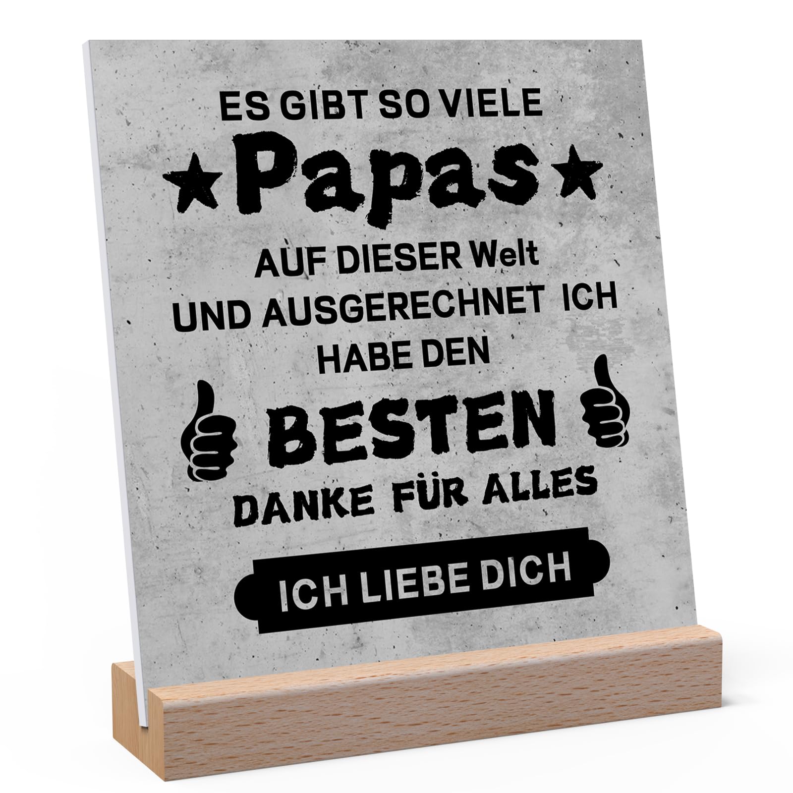 Geschenke für Papa,Acryl Stehtafel mit Text,Ausgefallene Vat