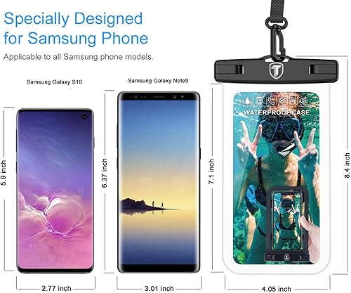 Miniatura 2 de Bolsa impermeable para teléfono seco Funda submarina para Samsung Galaxy S24 S23 S22 S21 S20 S10 S9 A15 A12 A32 A52 A02S A11 A21 A51 A71 Bolsa de