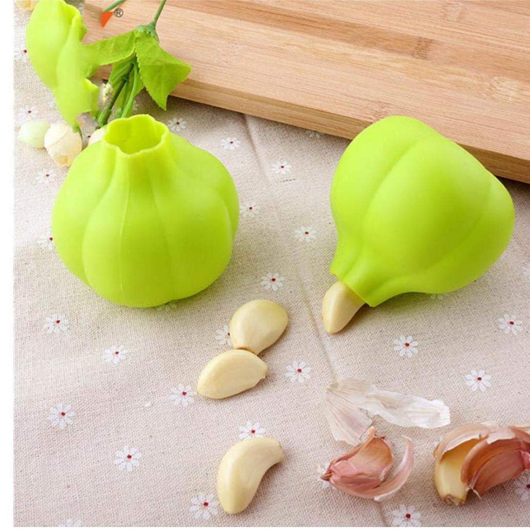 Presse-ail Magique En Silicone Vert - Épluche Et écrase L'ail Facilement, Petit Gadget Cuisine