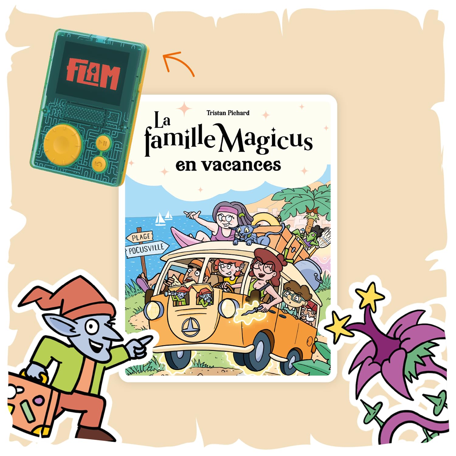 Lunii La Famille Magicus Part en Vacances Livre Audio interactif français 3h30 dès 7 Ans FLAM