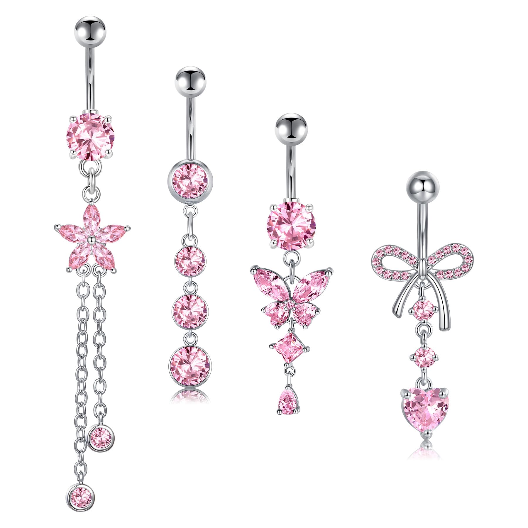 Briana Williams Belly Button Ring Belly Rings Belly Button Piercing Gold Belly Button Ring for Women Clicker Belly Ring Belly Piercing Stainless Steel 14g 10mm Blley Navel Rings Piercing Jewelry