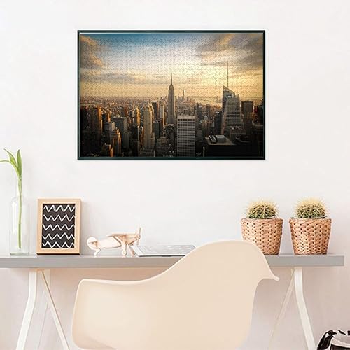 Miniatura 7 de The World at Sunset Rompecabezas de 1000 piezas para adultos, rompecabezas de suelo, juegos educativos divertidos o juguetes para ancianos y amigos,