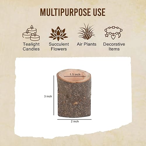 Miniatura 5 de Personalized Passion Portavelas de madera, paquete de 3, madera rústica de alta calidad, juego de 3 portavelas votivas grandes para bodas, fiestas