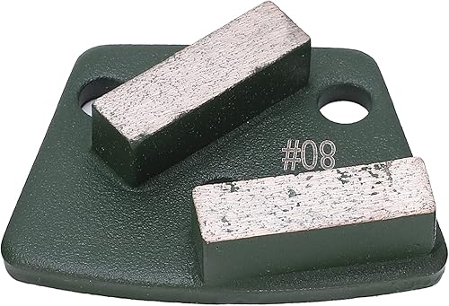 Miniatura 6 de Estink Disco de almohadilla de molienda de piso, paquete de 3 zapatos de pulido de óxido de aluminio verde 80#, 2 dientes largos, compatible con
