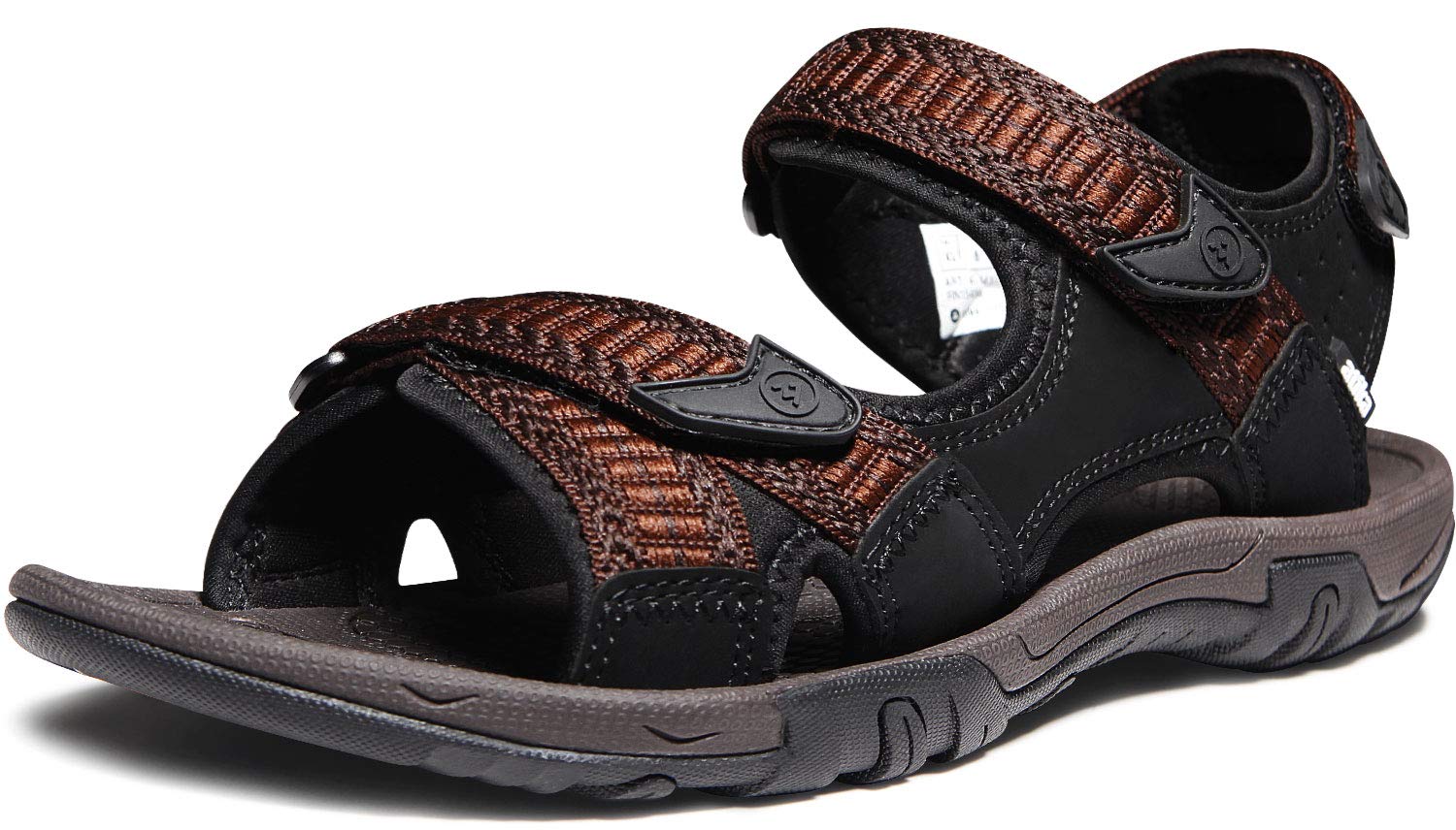 Men's Outdoor Hiking Sandals, Open Toe Arch Support Strap Water Sandals, Lightweight Athletic Trail Sport Sandals